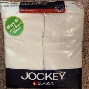 NWT Mens size 38 Jockey underwear 6-pair full rise briefs exclusive Y front fly